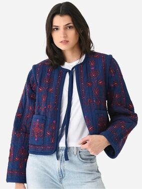 NWOT SEA New York Quilted Cropped Petunia Jacket Size M